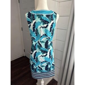Cabana Life Talbots Dress Womens Medium Leaf Print Sleeveless Pool Beach Summer